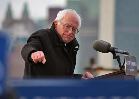 Bernie Sanders on the campaign trail