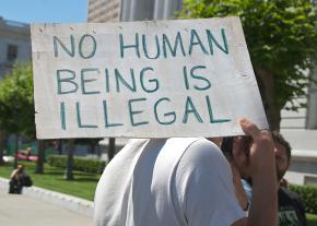 Demonstrating for immigrant rights in San Francisco