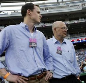 Sports owner Merritt Paulson (left), with his father Henry