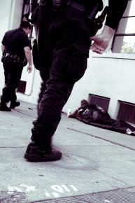 Police harass a homeless man in Berkeley, CA