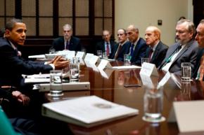 President Obama met with representatives of the insurance and pharmaceutical industries to discuss health care reform