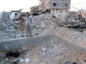 A scene from Gaza following the January 2009 Israeli onslaught