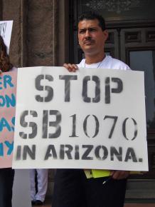 Demonstrating for immigrant rights in the Texas state capital of Austin