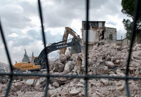 Israeli forces demolish a Palestinian home in Sheikh Jarrah