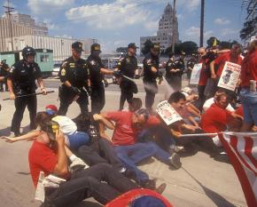Locked-out Staley workers and their supporters get pepper-sprayed by police