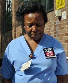 Members of the NYSNA participated in a health fair and a speakout against SUNY's plans