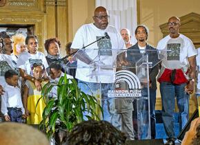 Coalition to Revitalize Dyett spokesperson Jitu Brown speaks at Operation PUSH