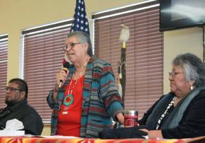 Members of the Paiute tribe respond to the militia occupation in eastern Oregon